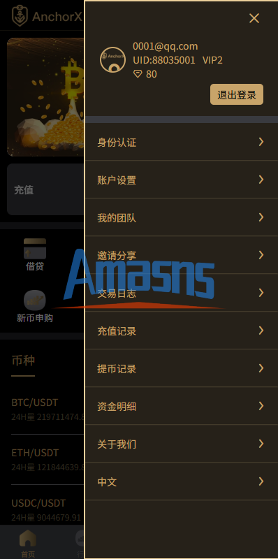 多语言交易所/币币期权/永续合约/申购/C2C/贷款理财