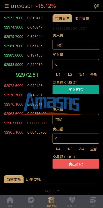 多语言交易所/币币期权/永续合约/申购/C2C/贷款理财
