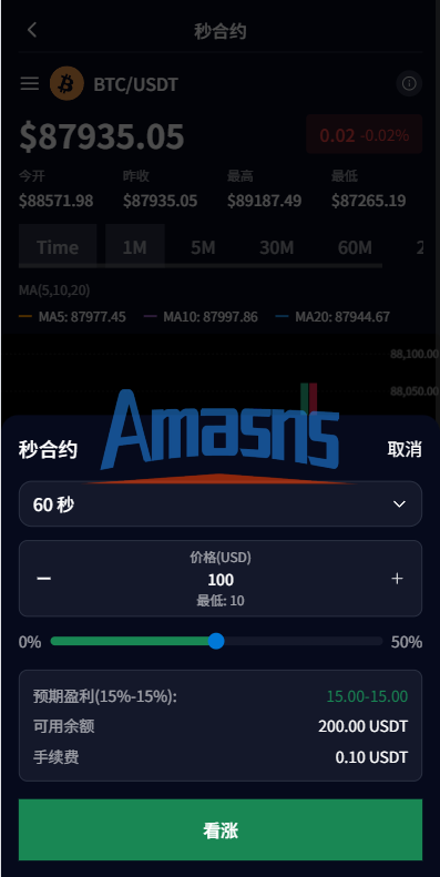 多语言虚拟币微盘系统/秒合约交易/信用分/实名认证