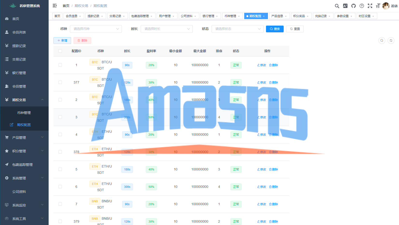 多语言微交易/泰国商城包裹追踪/期权/会员VIP/积分兑换