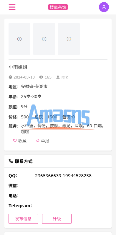 JAVA版同城楼凤系统/楼凤茶馆/信息发布/信息网