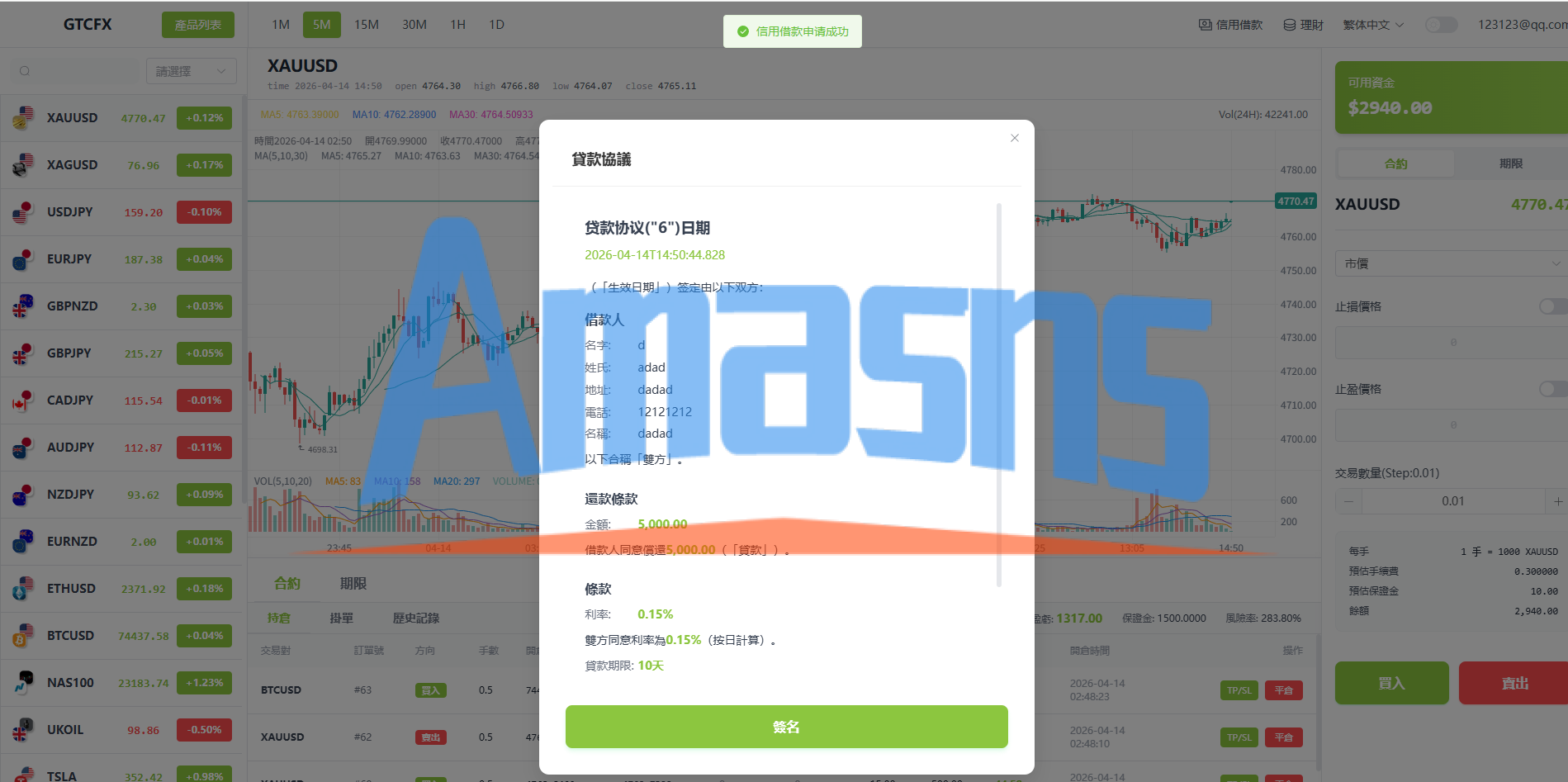 多语言PC/H5版st7交易所/美股/外汇/理财/贷款/K线控制
