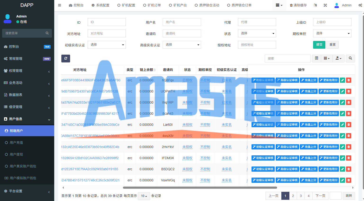 多语言DAPP交易所/虚拟币/股票/外汇/借贷/质押/信用分