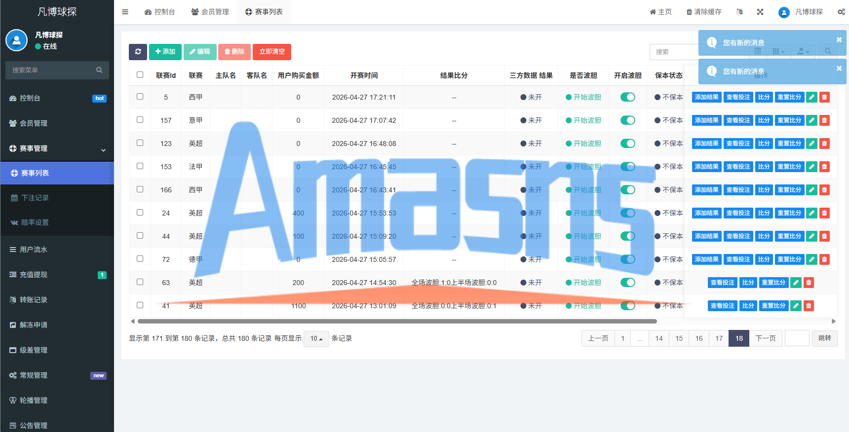 海外反波胆系统/电脑自适应/球盘源码/足球下注