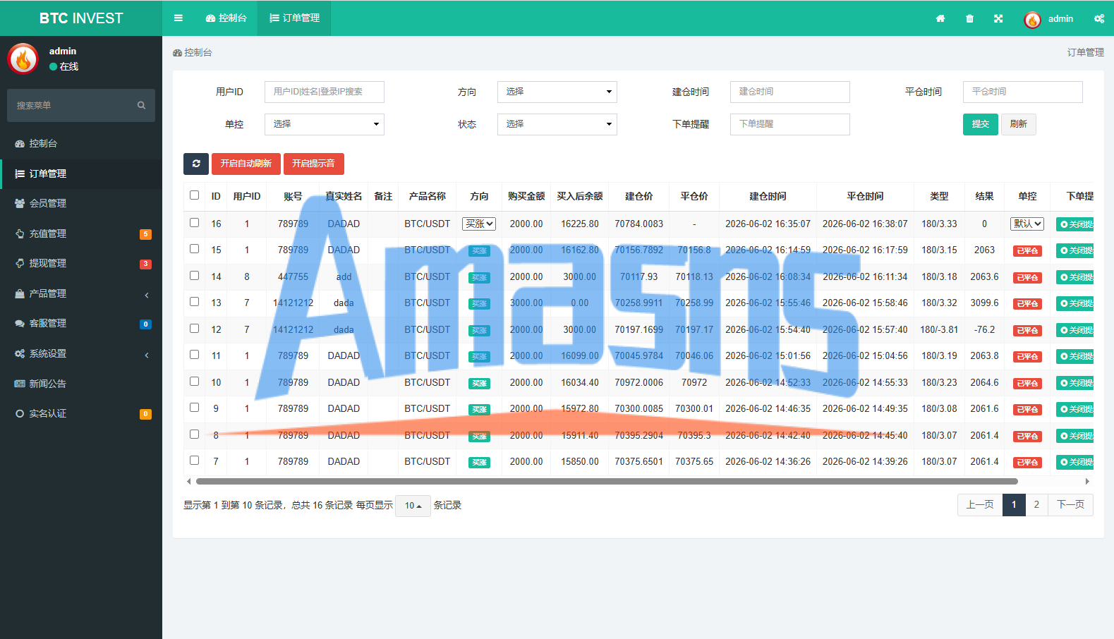 多语言秒合约交易/虚拟币微交易时间盘/实名认证/在线客服