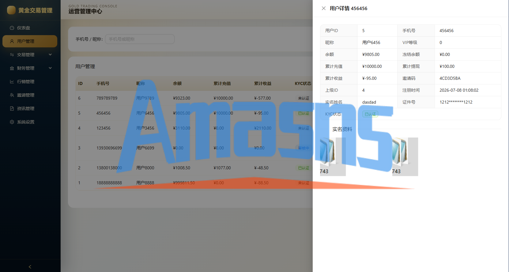 新版海外黄金微交易/黄金秒合约交易/黄金投资/前端VUE