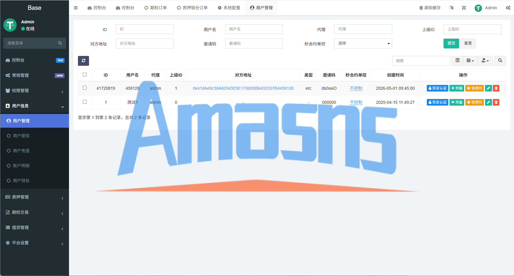 海外DAPP秒合约交易所/黄金/外汇/贷款/量化/信用分