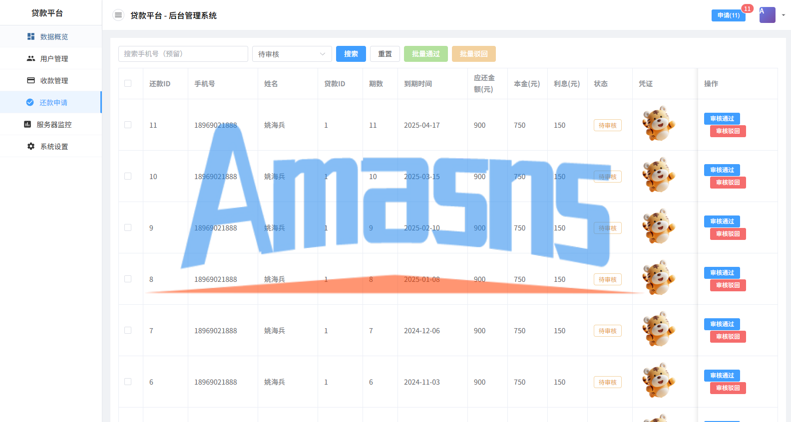 贷款催收系统/小额贷款/贷款逾期催收/java开发