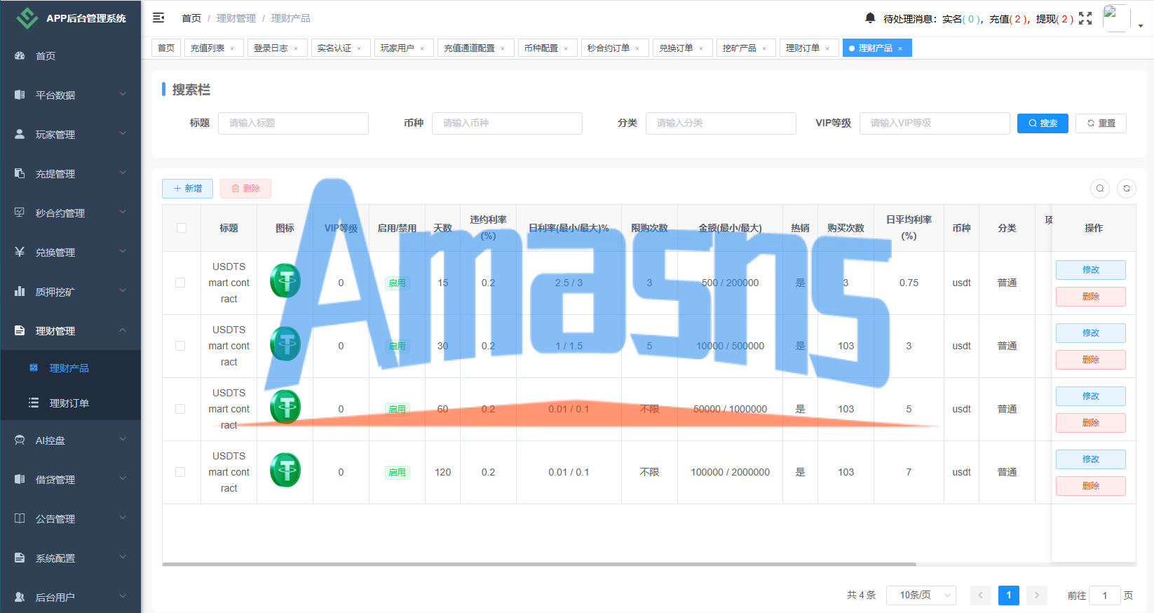 海外DAPP秒合约交易所/Crypto交易所/理财/质押/贷款