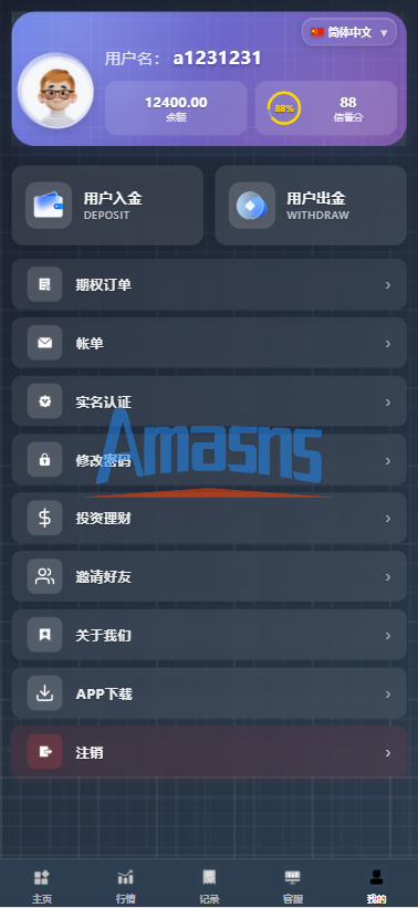 海外综合微盘系统/虚拟币/外汇/贵金属/实名认证/余额宝/信用分