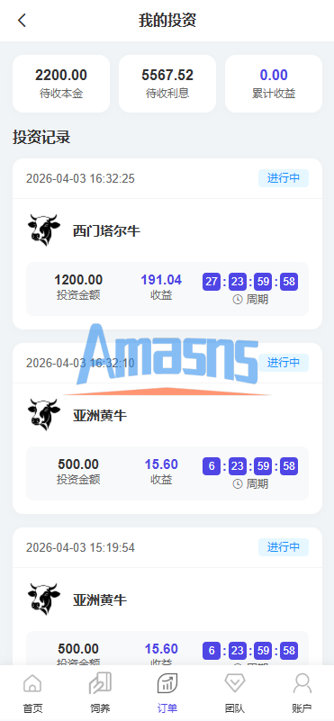多语言养殖投资系统/养牛投资返利/签到/前端VUE